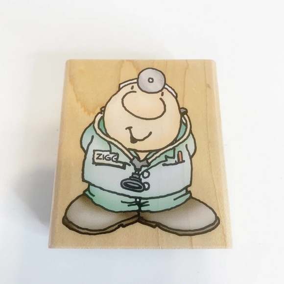 Stampendous Ziggy Rubber Stamp Say Aah Doctor in Scrubs GV002 - Picture 6 of 6